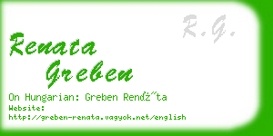 renata greben business card